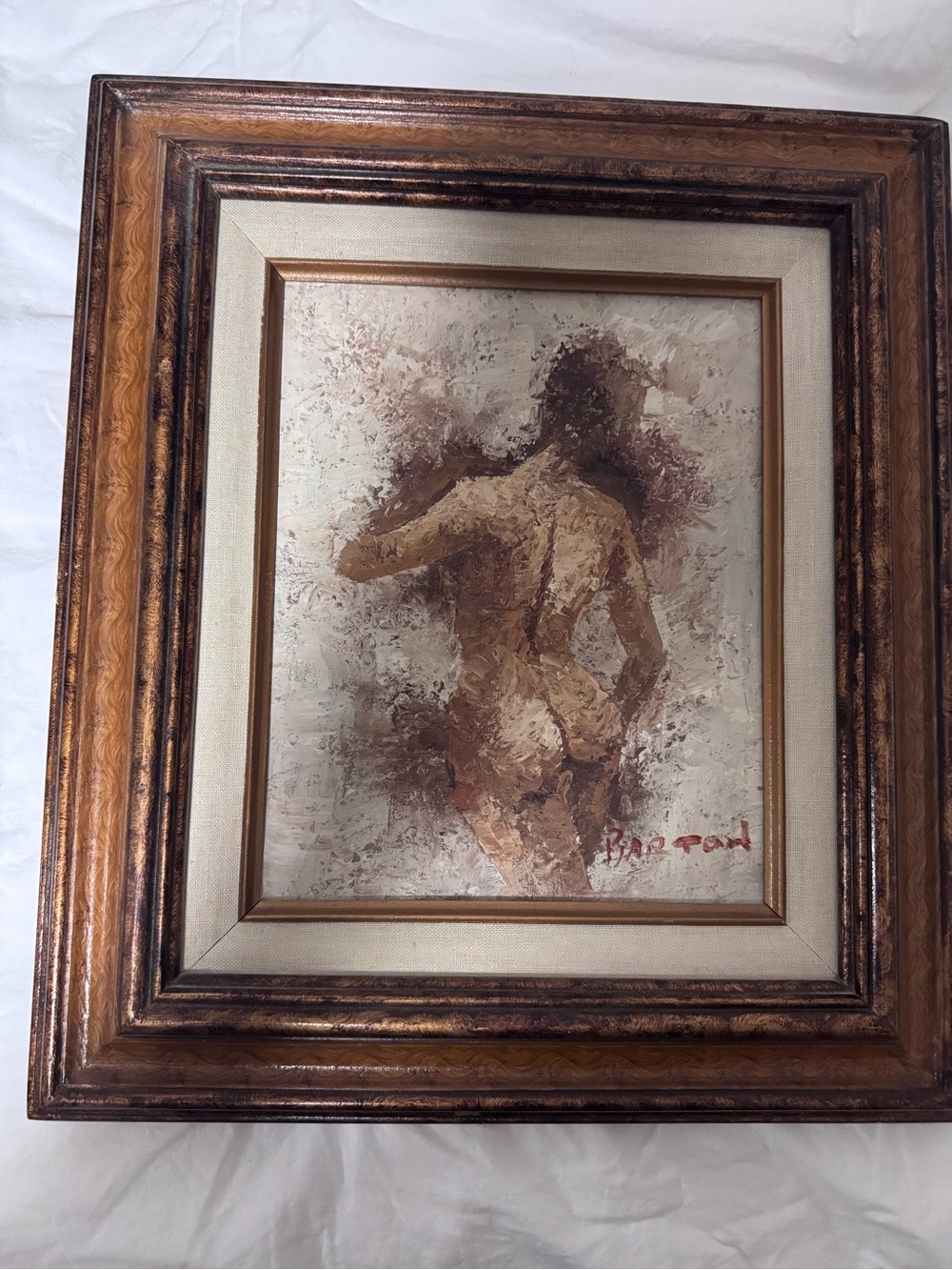 Nude Woman Silhouette Study by Barton